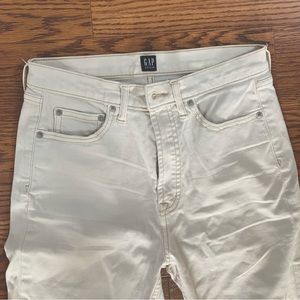 White Gap Cigarette Jeans